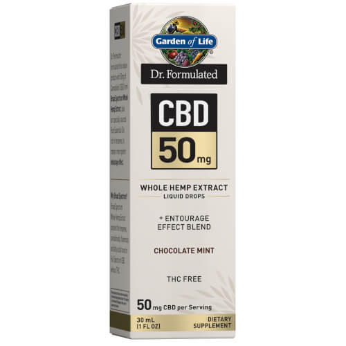 Garden of Life Dr Formulated CBD 50 mg Chocolate Mint Drops 1 oz