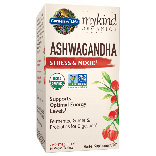 Garden of Life MyKind Organics Ashwagandha Stress and Mood  60 Tablets