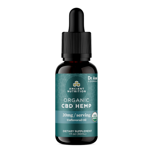 Ancient Nutrition Organic CBD Hemp Unflavored 20mg 30ml Oil