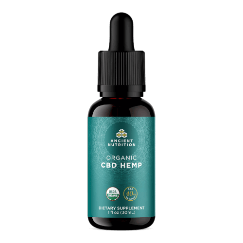 Ancient Nutrition Organic CBD Hemp Unflavored 40mg 30ml Oil