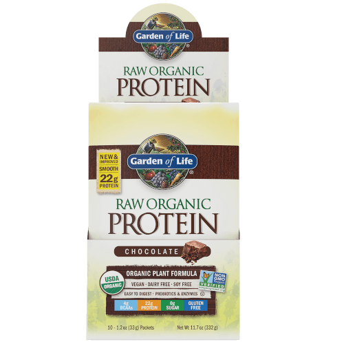 Garden of Life Raw Organic Protein Chocolate Cacao each Single Serv. Packs